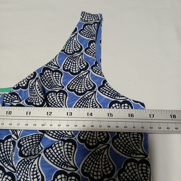 Boden Womens Blue White Seashell Print Cotton Jersey Empire Waist Dress US 8R - Picture 5 of 7